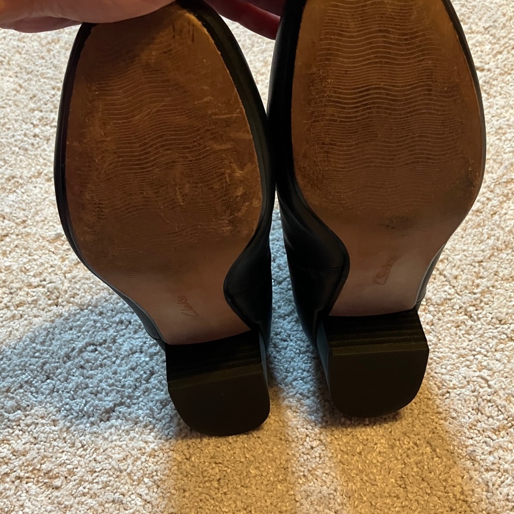 Clarks Ultimate Comfort Collection 7.5 Low Heel Zipper Boots Black - Picture 8 of 9